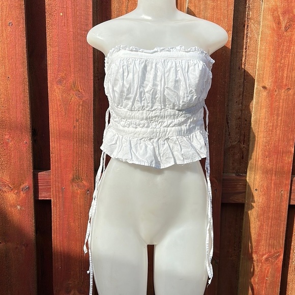 Free People Gabby Tube Top White Size XS - Picture 3 of 14